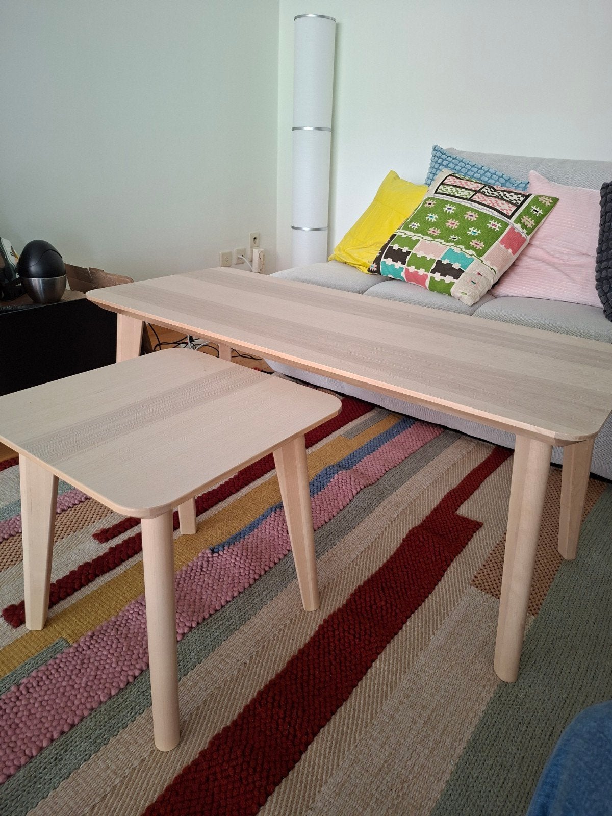 Ikea Lisabo salontafel + bijzettafel, Enlèvement, Comme neuf, Rectangulaire