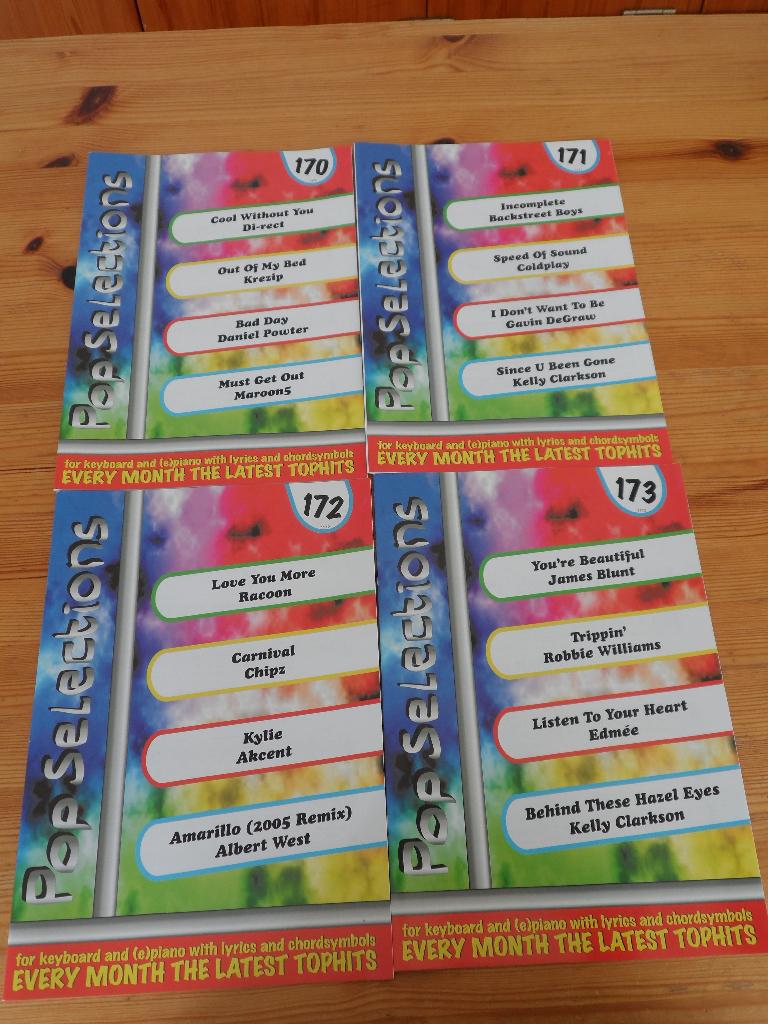 Pop Selections 170 t/m 174 / 176 / 177 / 178 / 179, Muziek en Instrumenten, Bladmuziek, Nieuw, Artiest of Componist, Populair