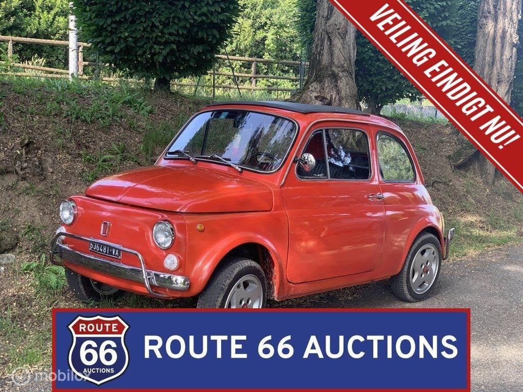 Fiat 500F | 1971 | Route 66 Auctions, Zwart, Bedrijf, Handgeschakeld, Overige carrosserie