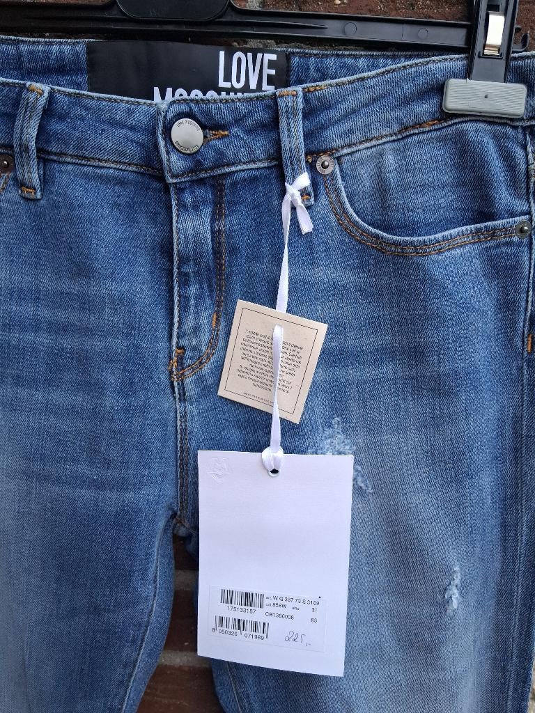 Dames jeans broek Love Moschino Mt31, Maat 38/40 (M), Love Moschino, Blauw, Nieuw