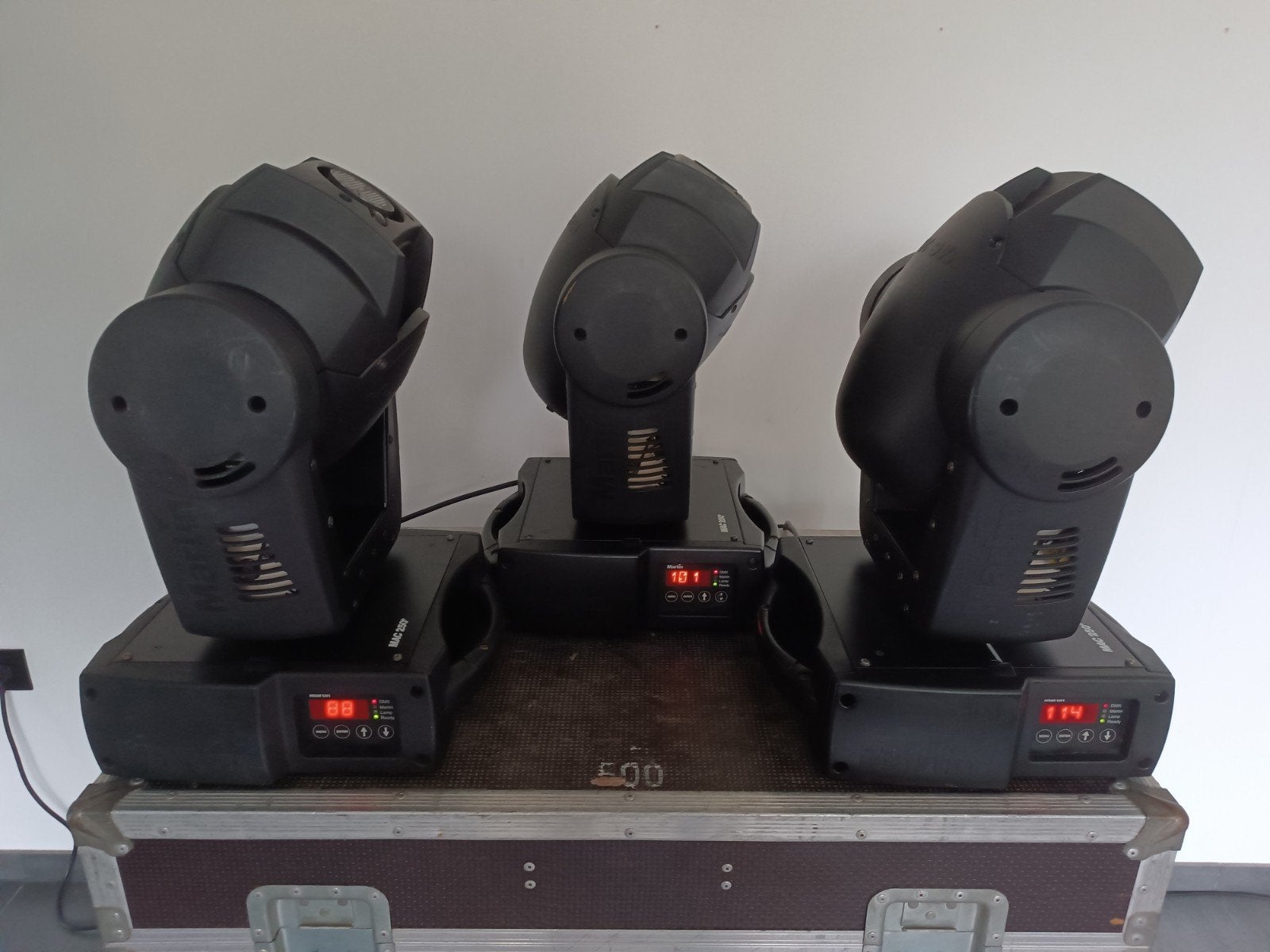 Martin Mac 250+ met nieuwe lampen (set van 3 Mac's), Ophalen, Gebruikt, Licht, Geluidgestuurd