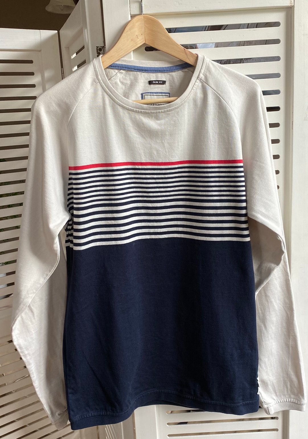 Manches longues Quarterback Slim Fit pour hommes, taille L, Envoi, Comme neuf, Taille 52/54 (L)