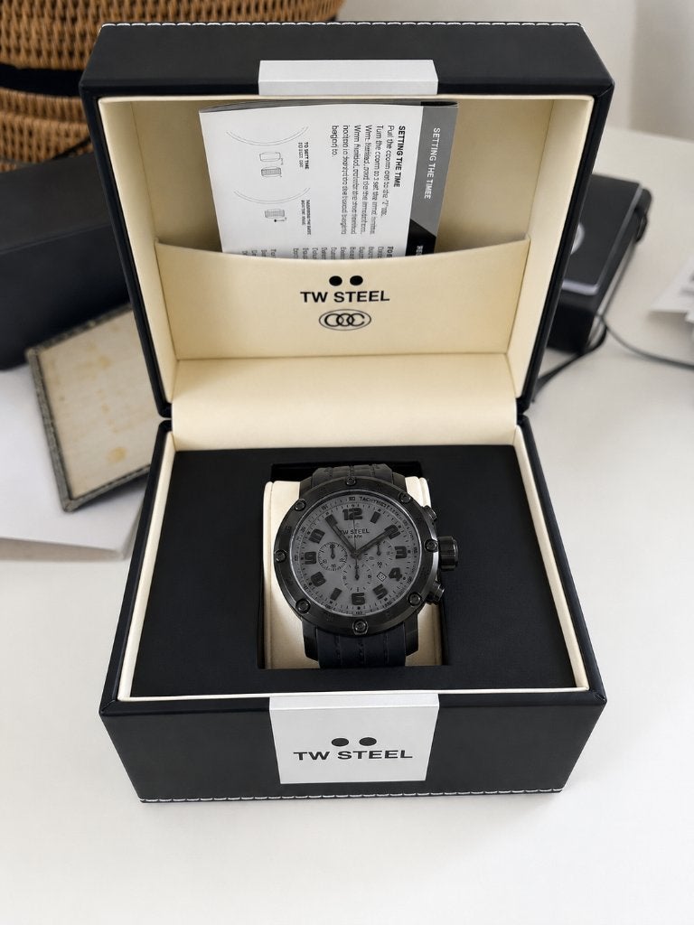 TW Steel Grandeur Tech TW129 Chronograph – complete set, Handtassen en Accessoires, Horloges | Heren, Gebruikt, Polshorloge, Overige merken
