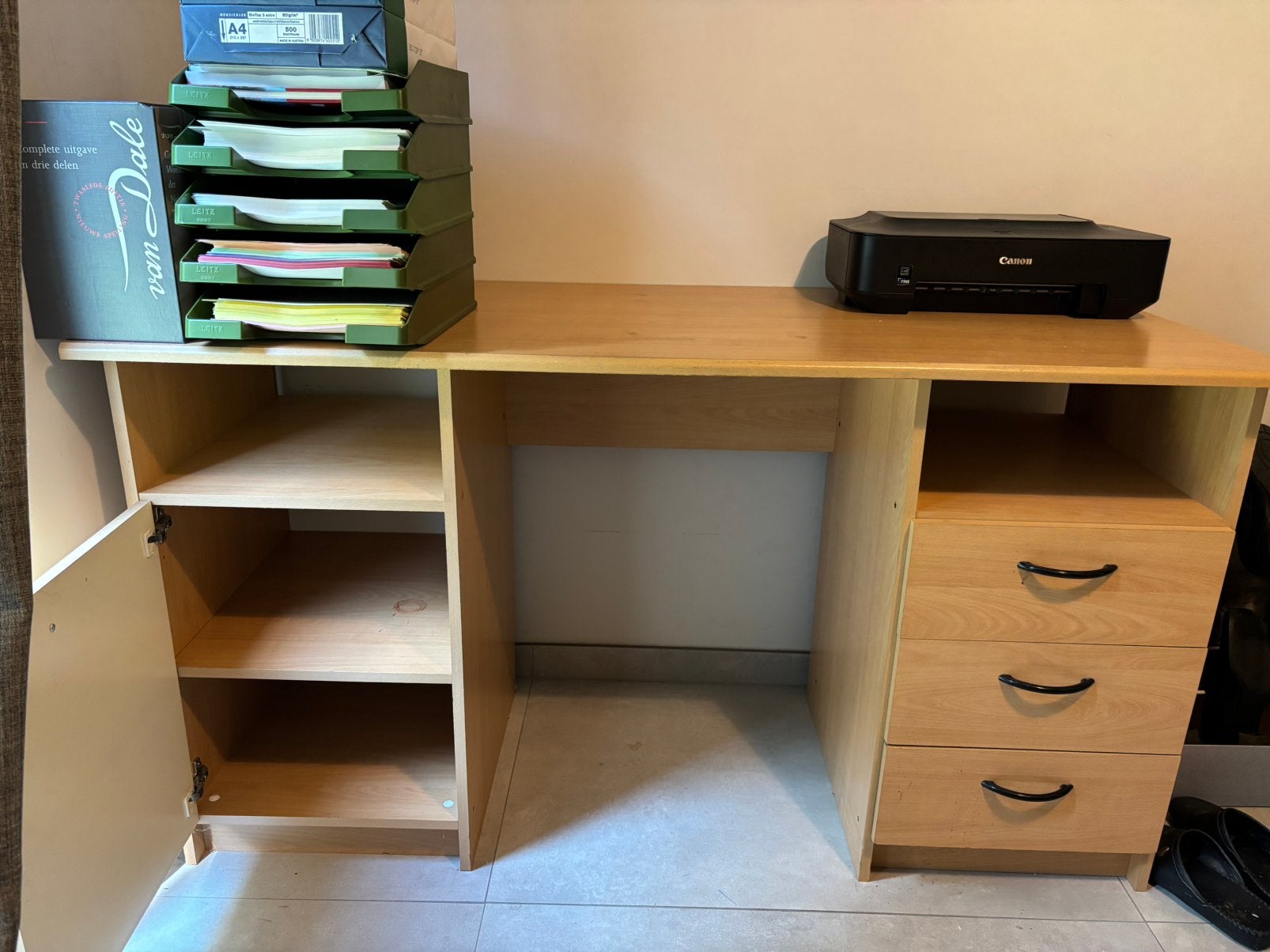 Bureau met lades en opbergruimte, Ophalen, Met lades, Gebruikt