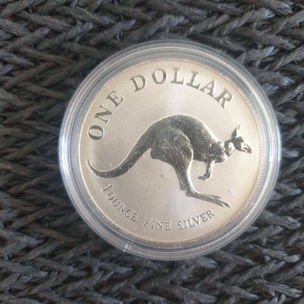 Dollar Kangourou d'une once en argent 1993 Australie, Envoi, Argent