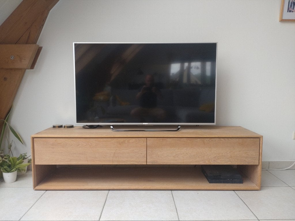 TV meubel Ethnicraft Eik, 25 à 50 cm, Moins de 100 cm, 150 à 200 cm, Enlèvement