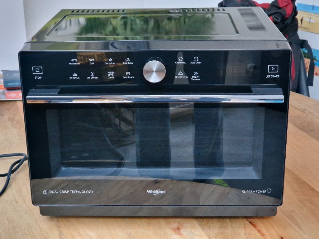 Combi oven Whirlpool Supreme Chef, Elektronische apparatuur, Microgolfovens, Ophalen, Microgolfoven, Zo goed als nieuw, Draaiplateau