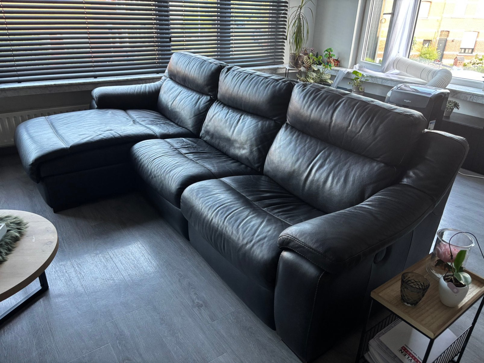 Lederen zetel te koop, Enlèvement, Comme neuf
