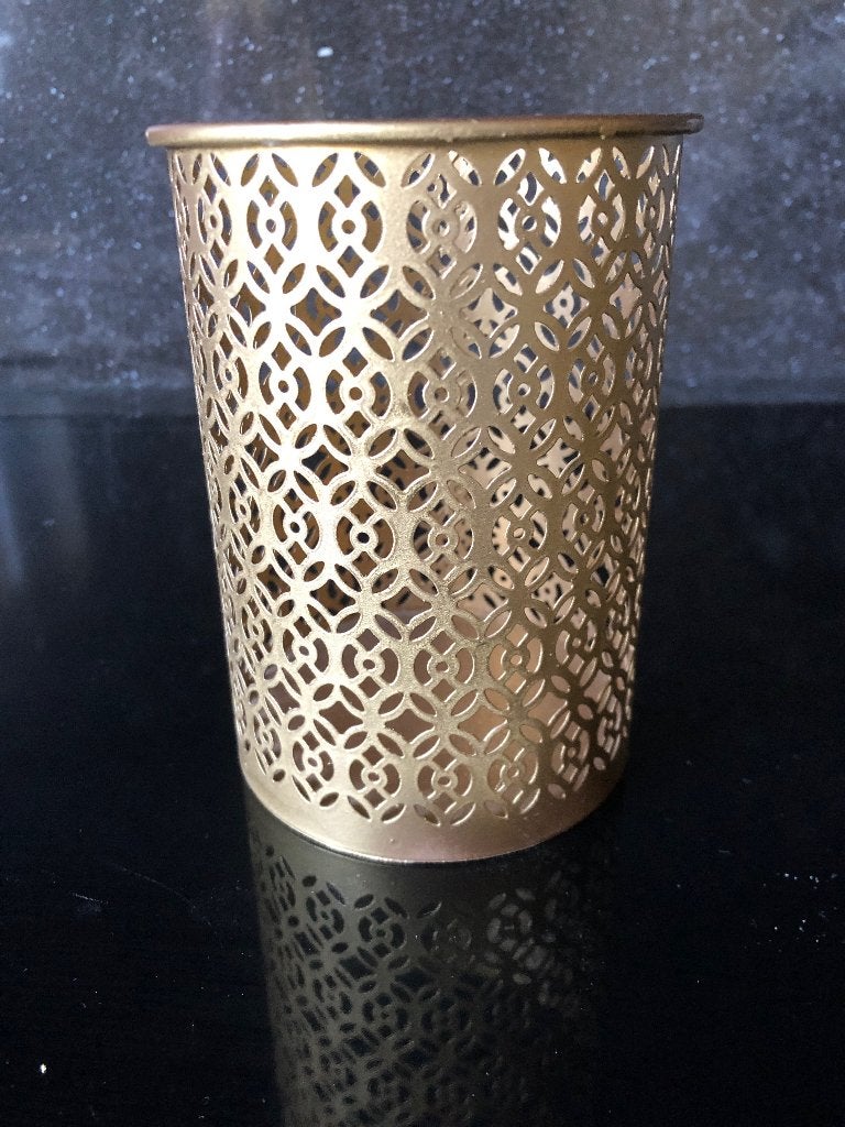 nieuwe goudkleurige metalen beker/organizer, Ophalen of Verzenden, Nieuw
