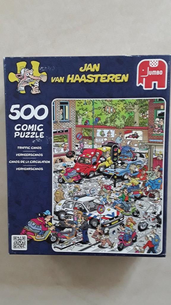 Puzzle Traffic Chaos, 500 pièces, Jan Van Haasteren, Enlèvement ou Envoi, Comme neuf