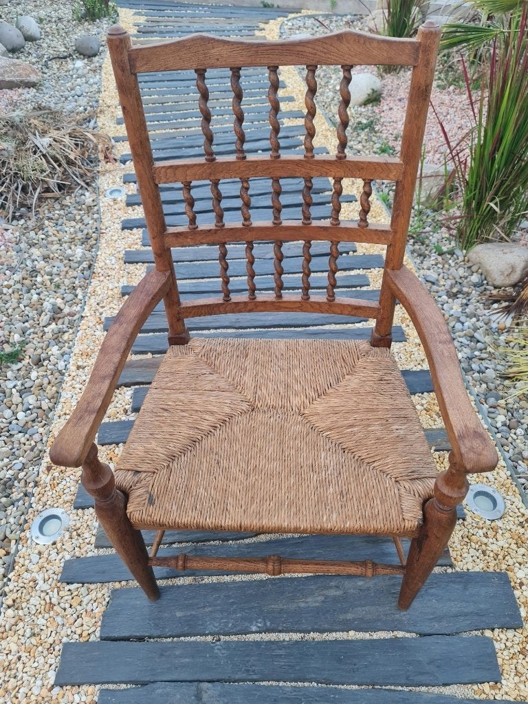 Chaise antique, Huis en Inrichting, Stoelen, Ophalen, Gebruikt, Bruin, Eén