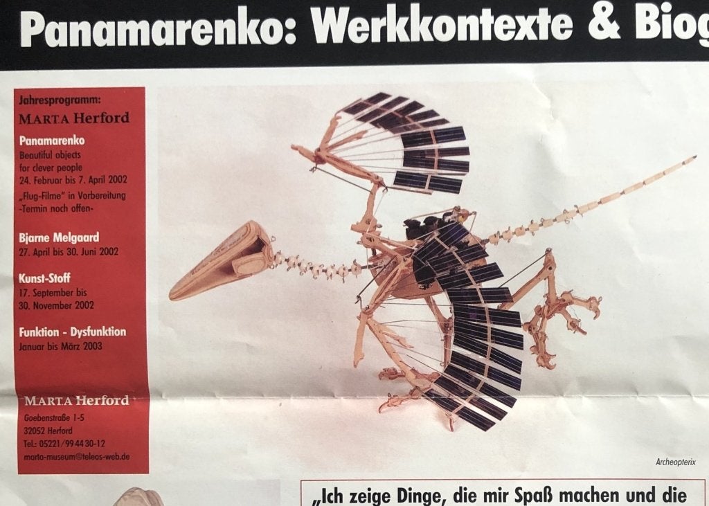 Panamarenko brochure M.Art.A 2002, Ophalen of Verzenden, Gelezen