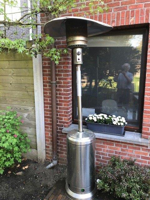 TERRASVERWARMR OP GAS, Tuin en Terras, Terrasverwarmers, Ophalen, Gebruikt, Gas, Vloer