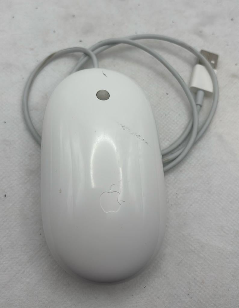 Apple USB-muis met kabel, wit, Computers en Software, Muizen, Ophalen of Verzenden, Gebruikt