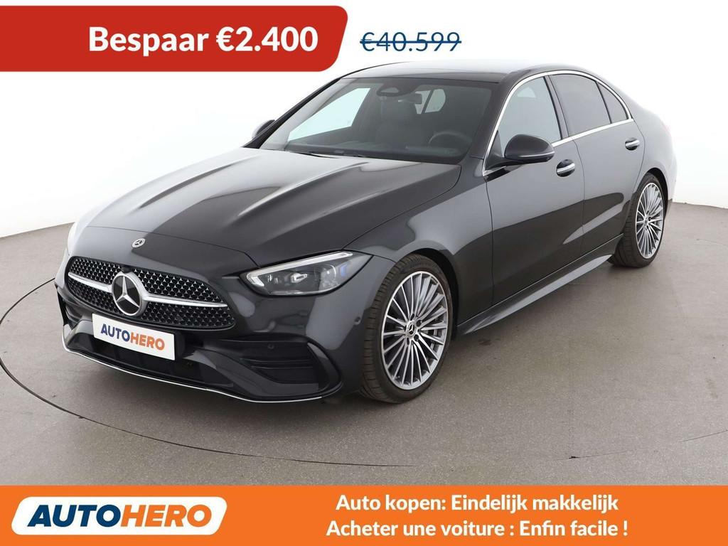 Mercedes-Benz C-Klasse 220 C 200 d Mild-Hybrid AMG Line, Cuir, Argent ou Gris, Achat, Détection des panneaux routiers