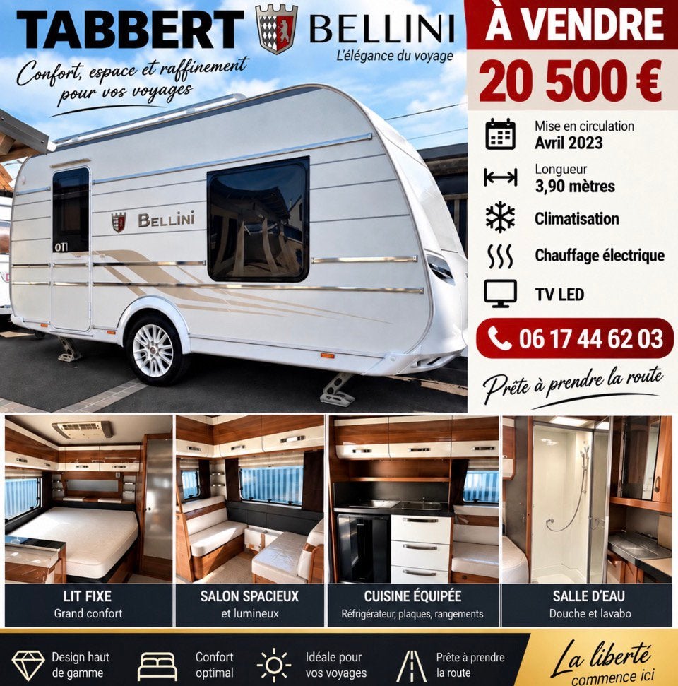 Tabbert bellini 390, Enlèvement, Comme neuf