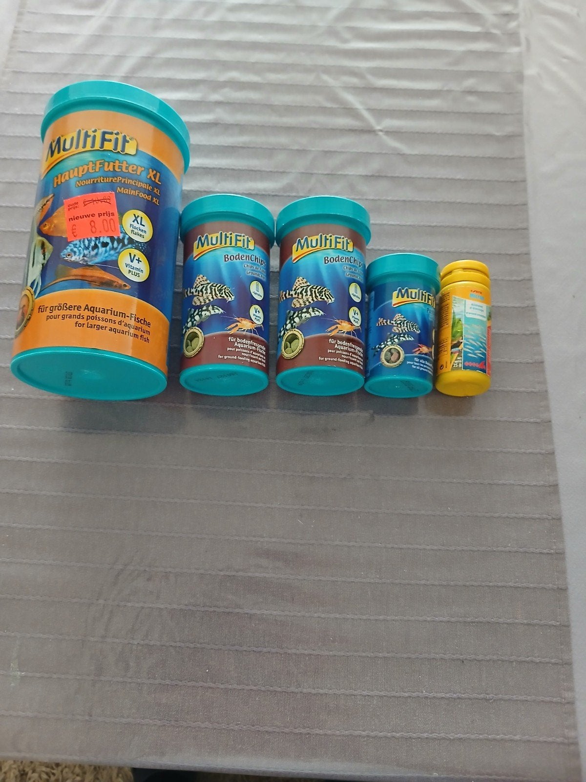 nourriture pour poissons, Enlèvement