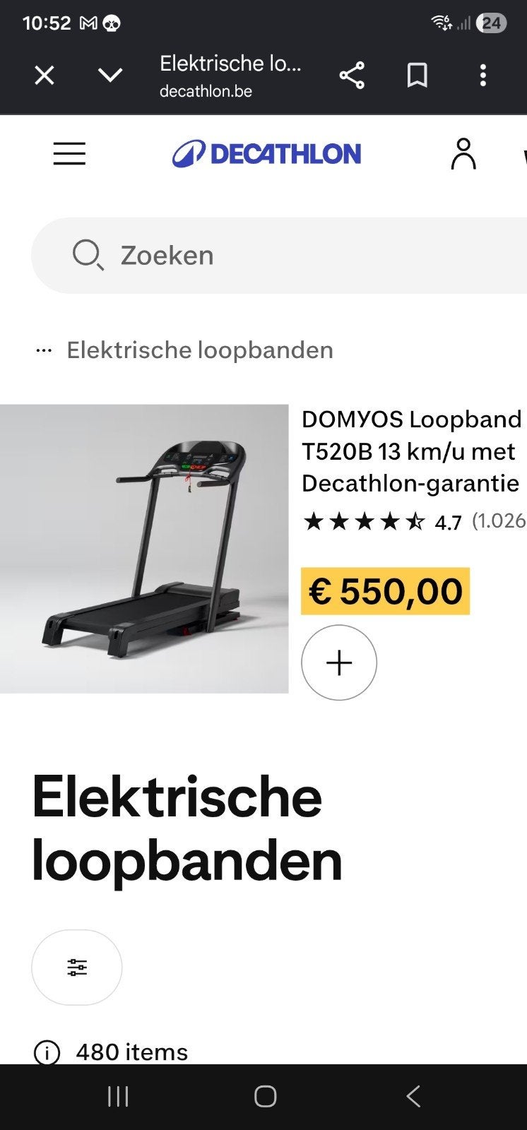 Nieuwe Loopband amper gebruikt nieuwprijs 550 euro nu 150eu, Sport en Fitness, Ophalen of Verzenden, Nieuw, Overige materialen
