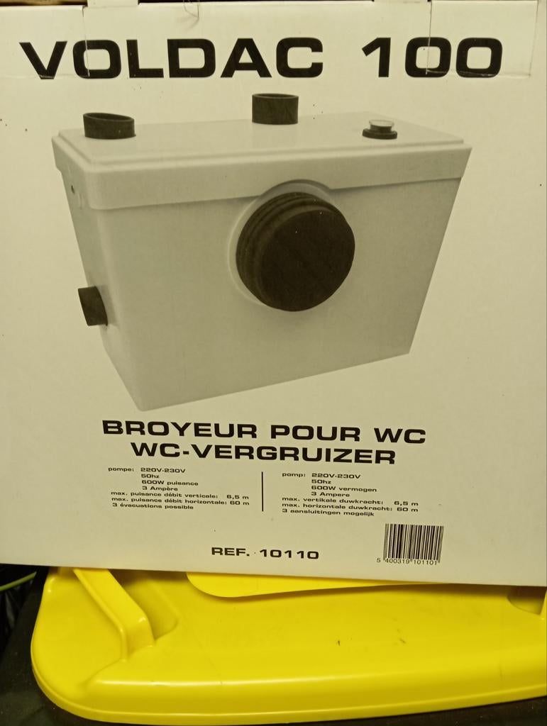 Broyeur wc, Enlèvement