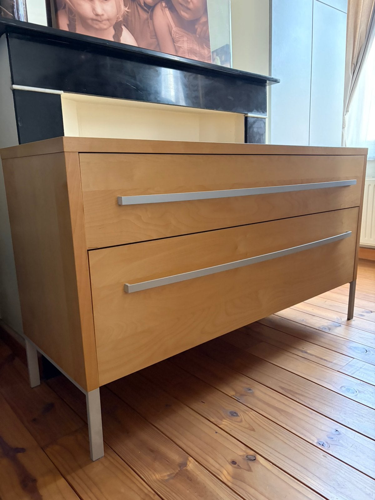 ladekast berkenfineer Ikea, Huis en Inrichting, Ophalen, Zo goed als nieuw