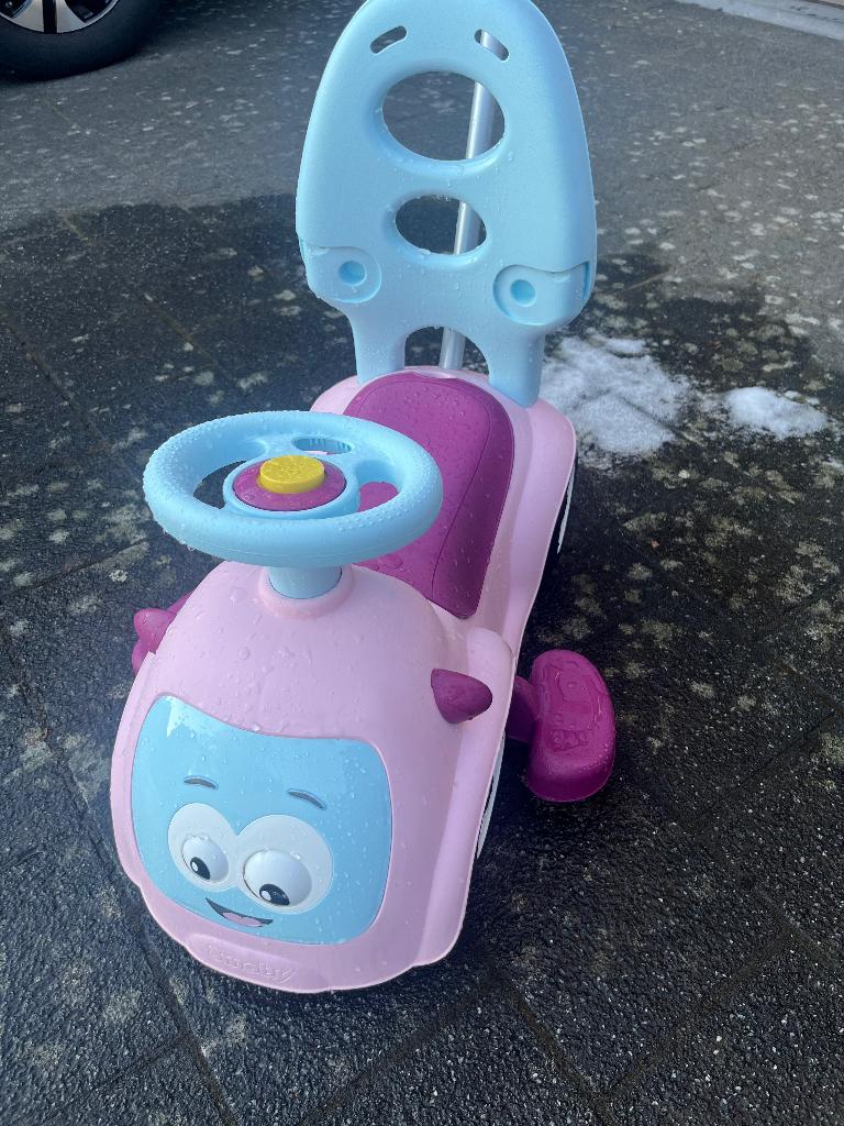 Smoby ride on loopauto roze, Ophalen, Zo goed als nieuw, Duwvoertuig