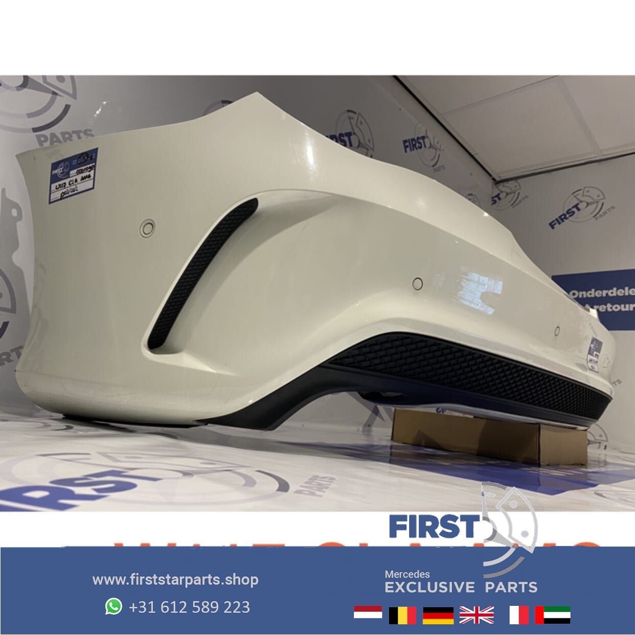 W117 CLA AMG ACHTERBUMPER WIT COMPLEET 2013-2016 origineel M, Arrière, Utilisé, -, -