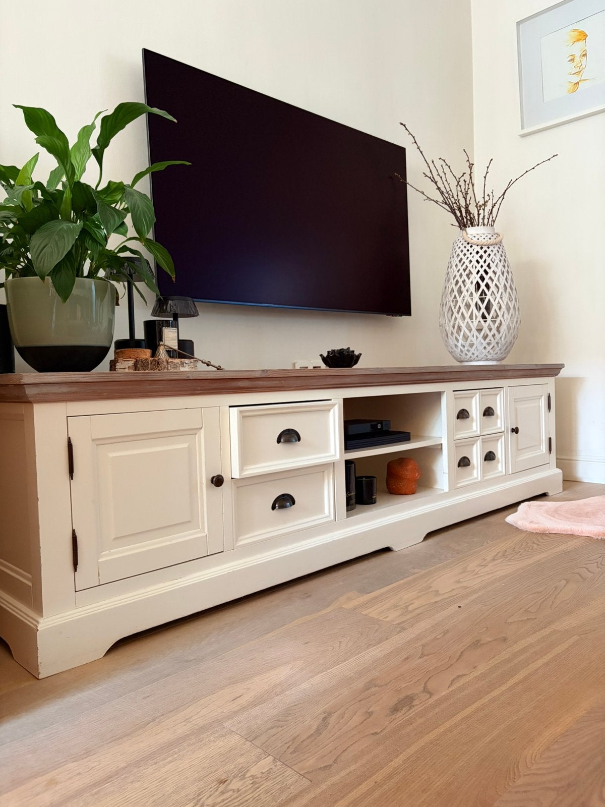 Houten TV meubel, Ophalen, Zo goed als nieuw