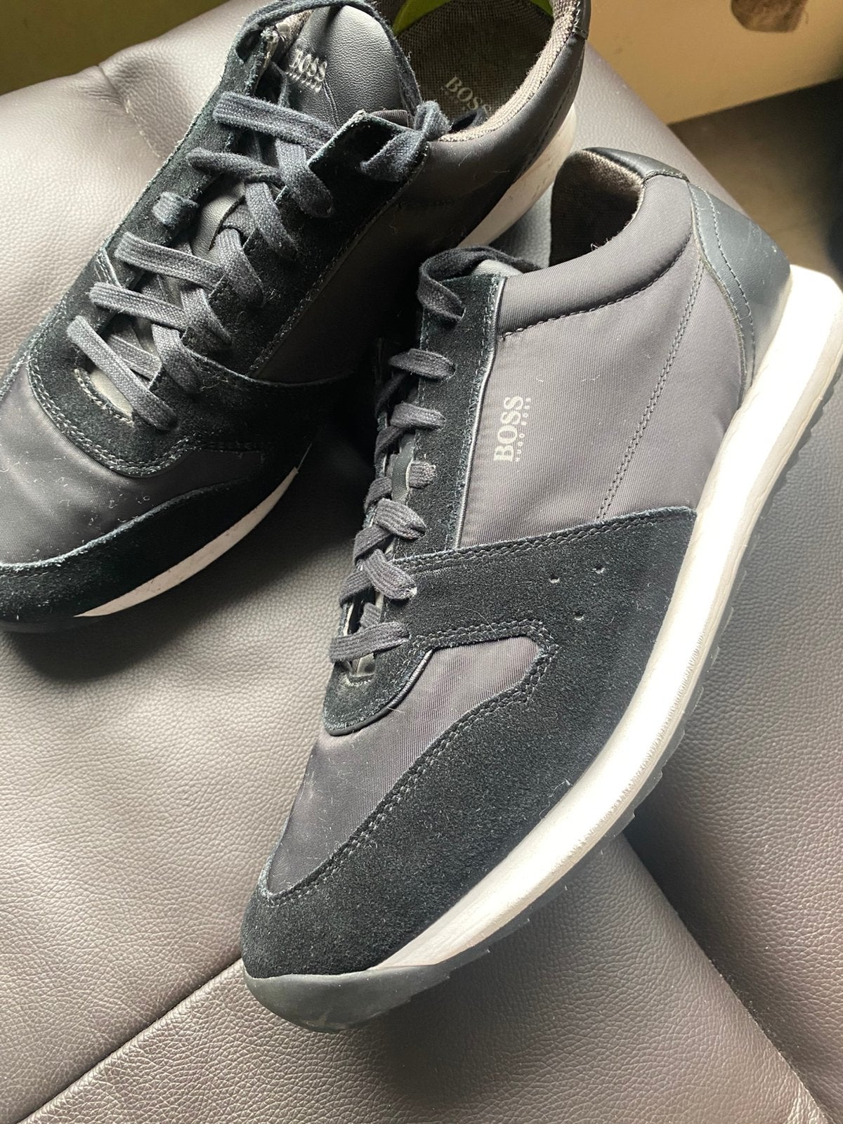 Hugo boss heren schoenen sneakers black, Ophalen of Verzenden, Zo goed als nieuw, Zwart, Sneakers