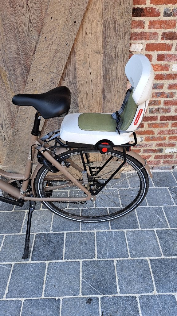 Fietsstoeltje, Fietsen en Brommers, Fietsaccessoires | Fietsstoeltjes, Ophalen, Gebruikt, Achterzitje, Voetsteuntjes