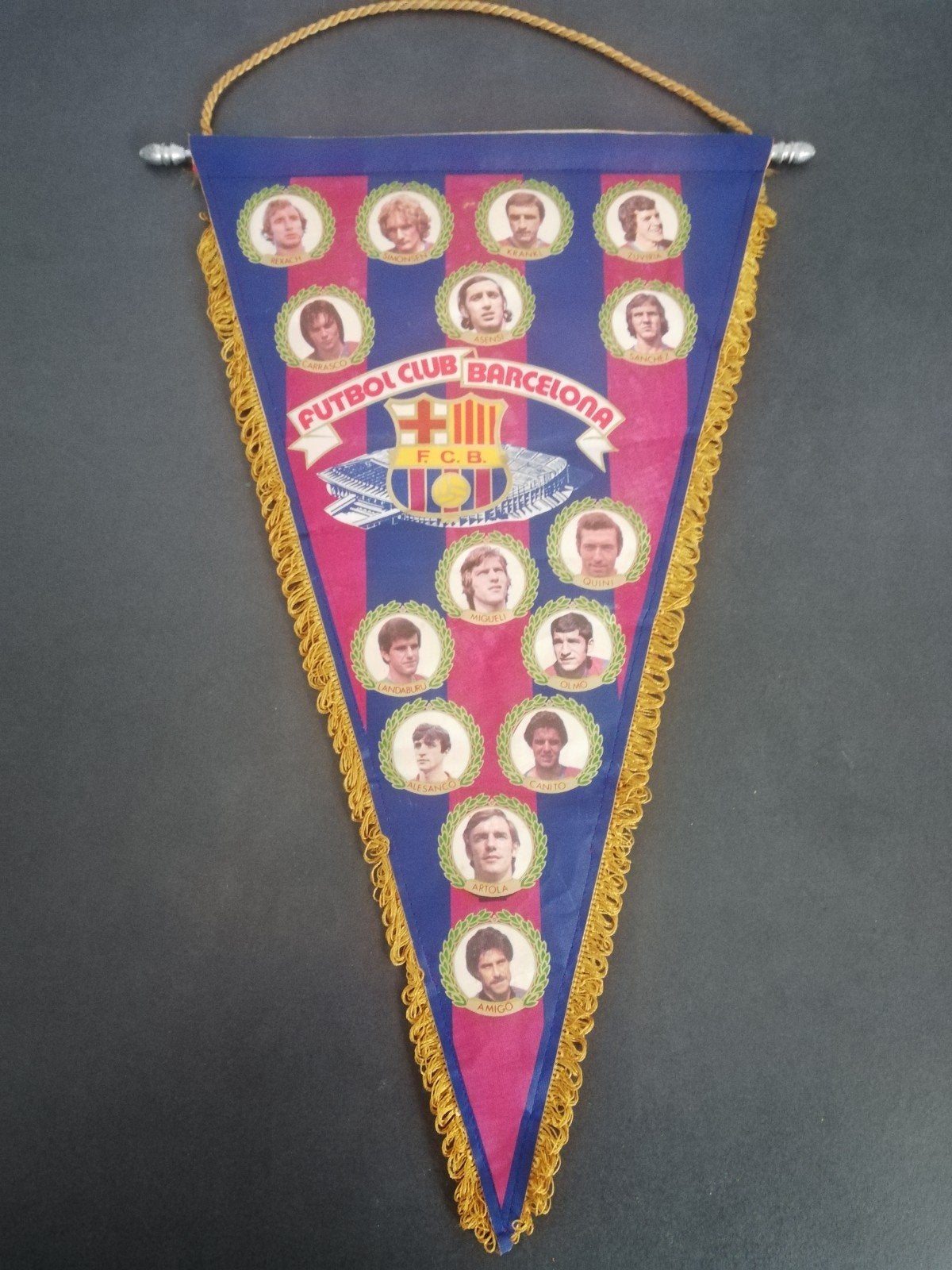 Vintage FC Barcelona vaantje - jaren '70., Verzamelen, Ophalen of Verzenden, Gebruikt, Overige typen