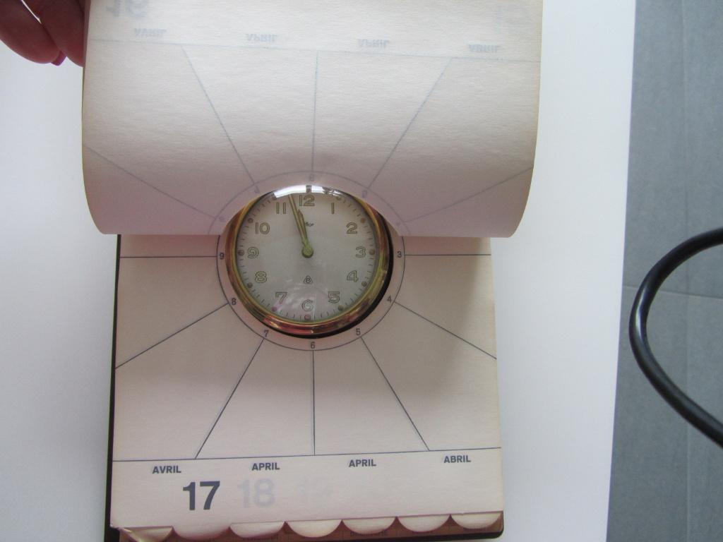 DELVAUX Carnet bloc-horloge brun-bordeaux siglé, Envoi, Autres couleurs