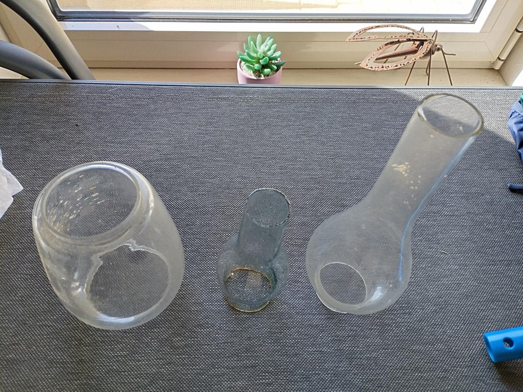 Glas olielamp, Antiek en Kunst, Ophalen