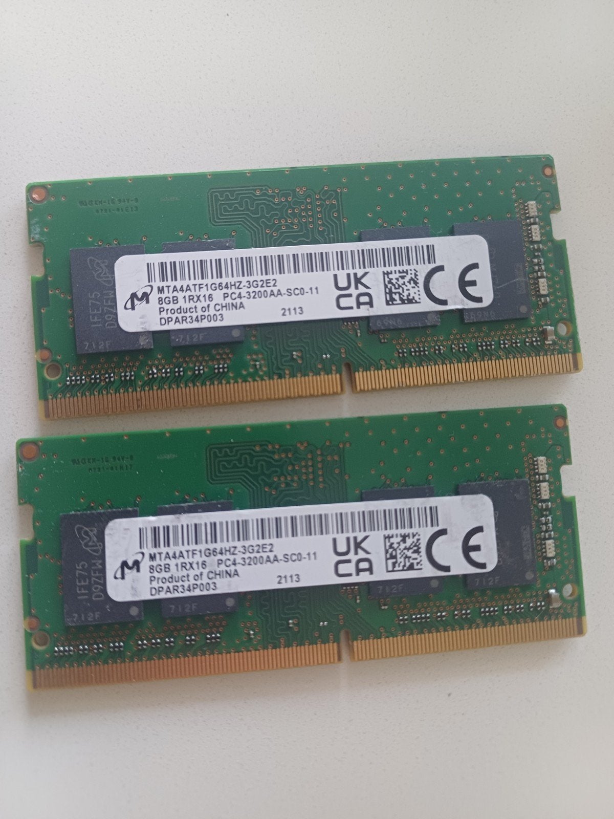 8gb 1Rx16 pc4 3200AA sodimm, Computers en Software, RAM geheugen, Ophalen of Verzenden