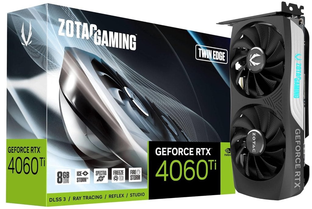ZOTAC GAMING GeForce RTX 4060 Ti Twin Edge 8 GB GDDR6, GDDR6, Comme neuf, Enlèvement, HDMI