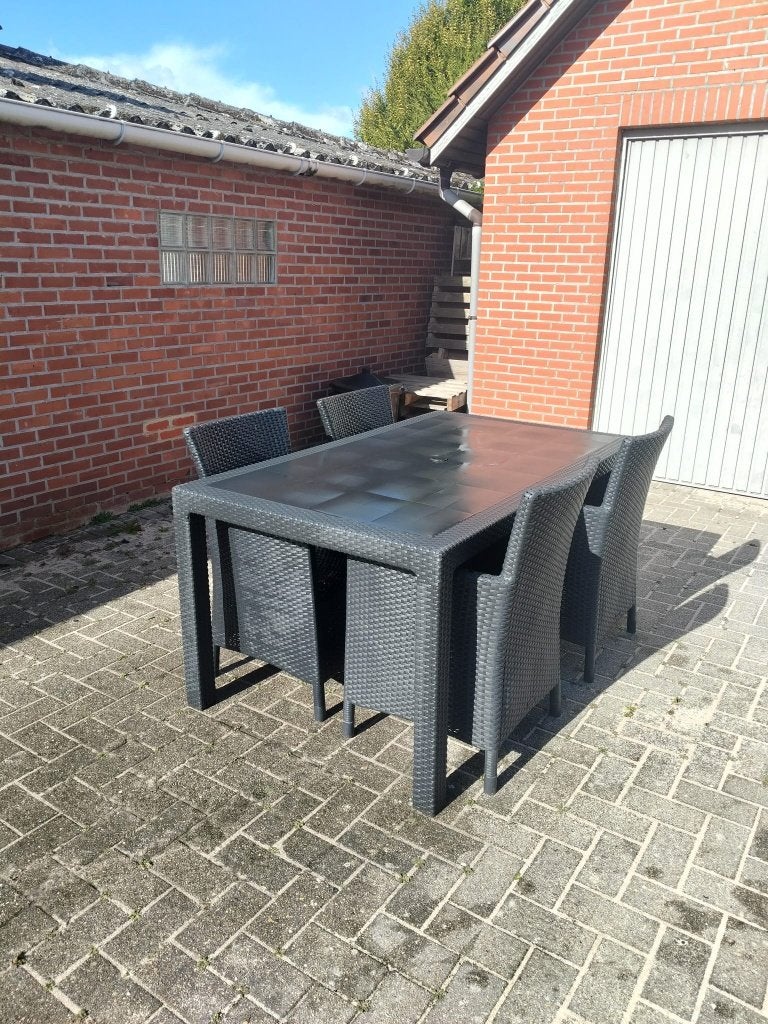 Tuinset, Tuin en Terras, Ophalen, 4 zitplaatsen, Kunststof, Gebruikt