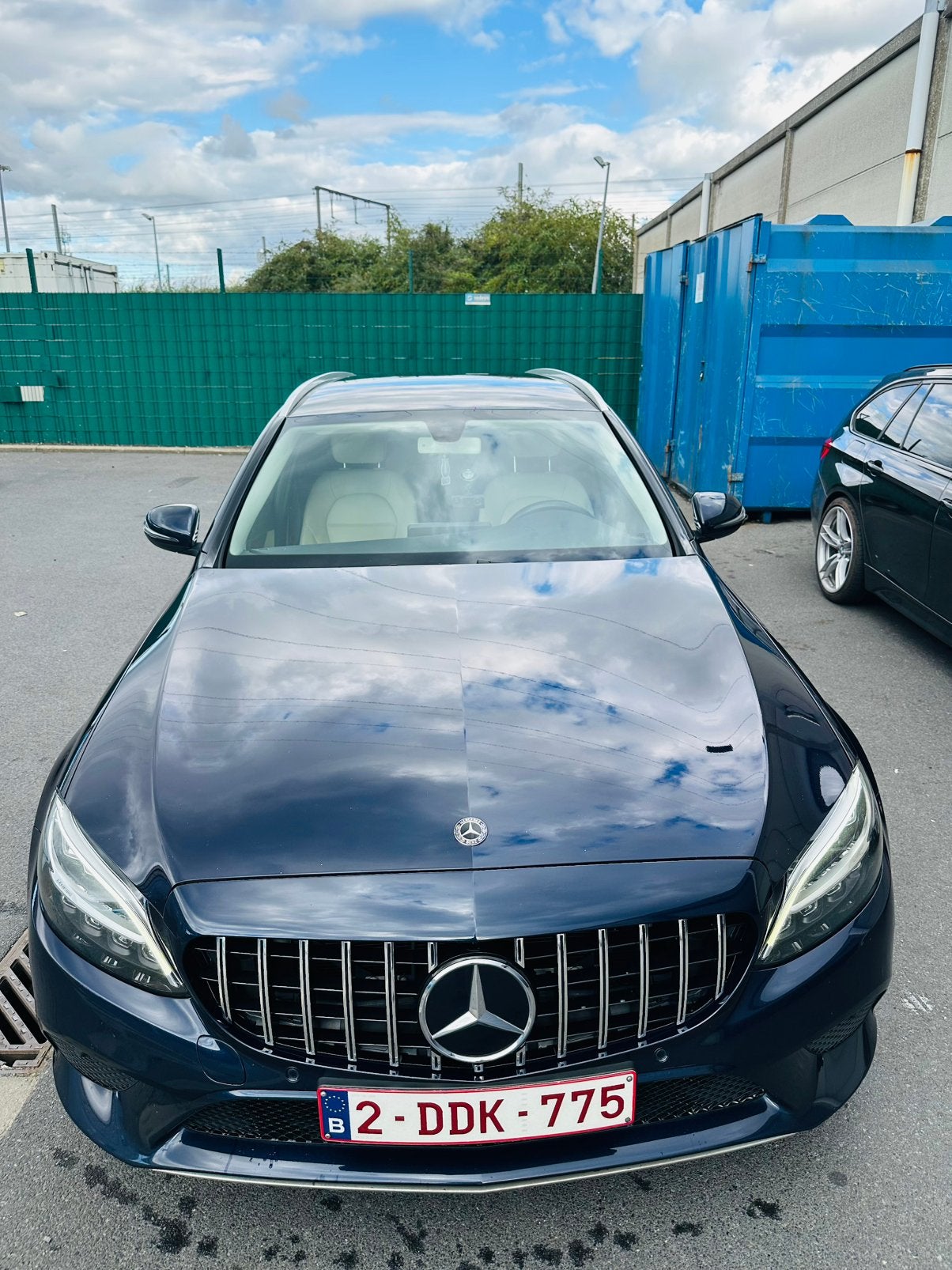 Mercedes Benz C200D Station Facelift İndividual, Auto's, Achterwielaandrijving, Blauw, Leder, 5 deurs