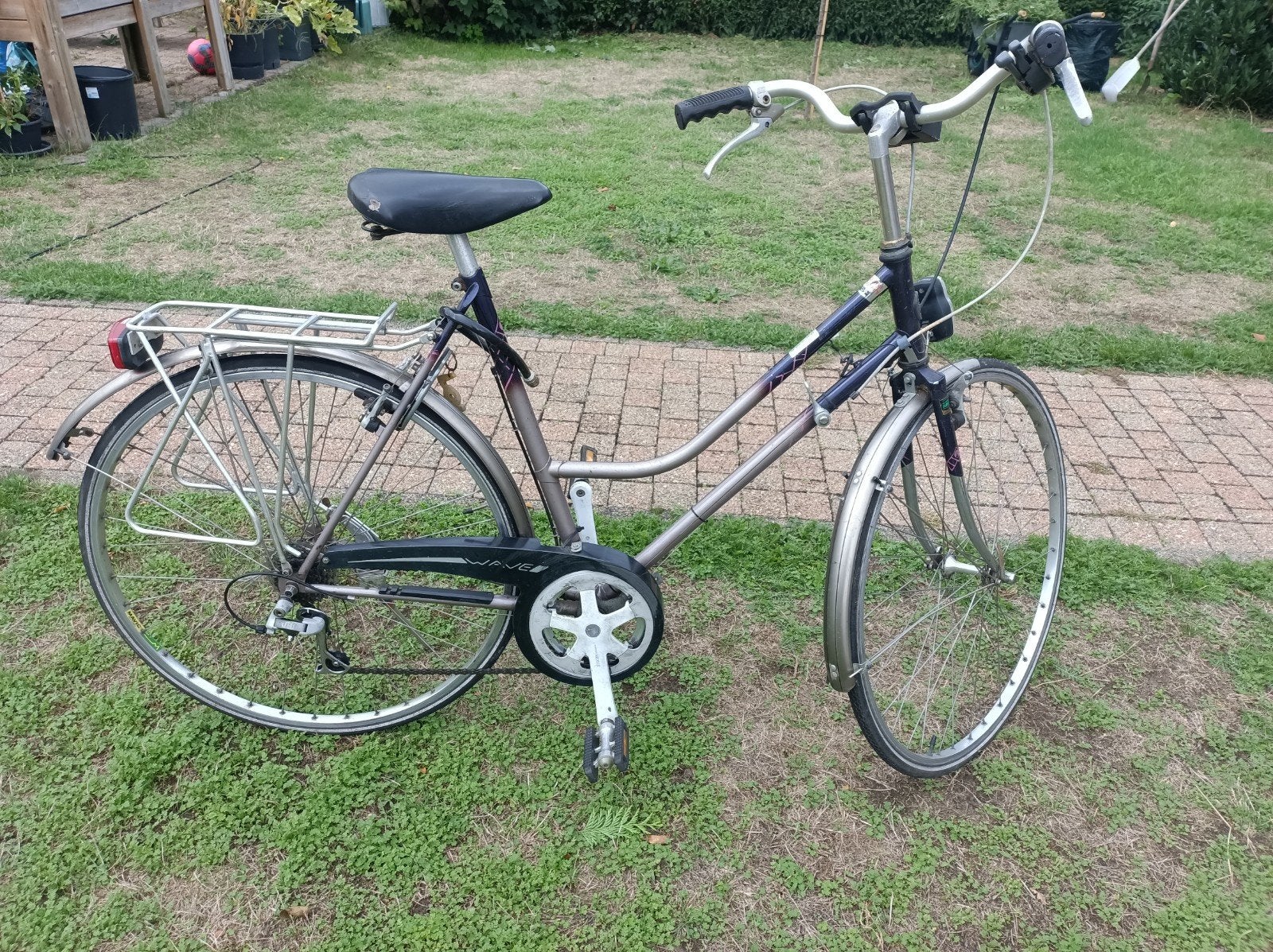 dames fiets oud, Minder dan 10 versnellingen, Gebruikt, 26 inch, Velgrem