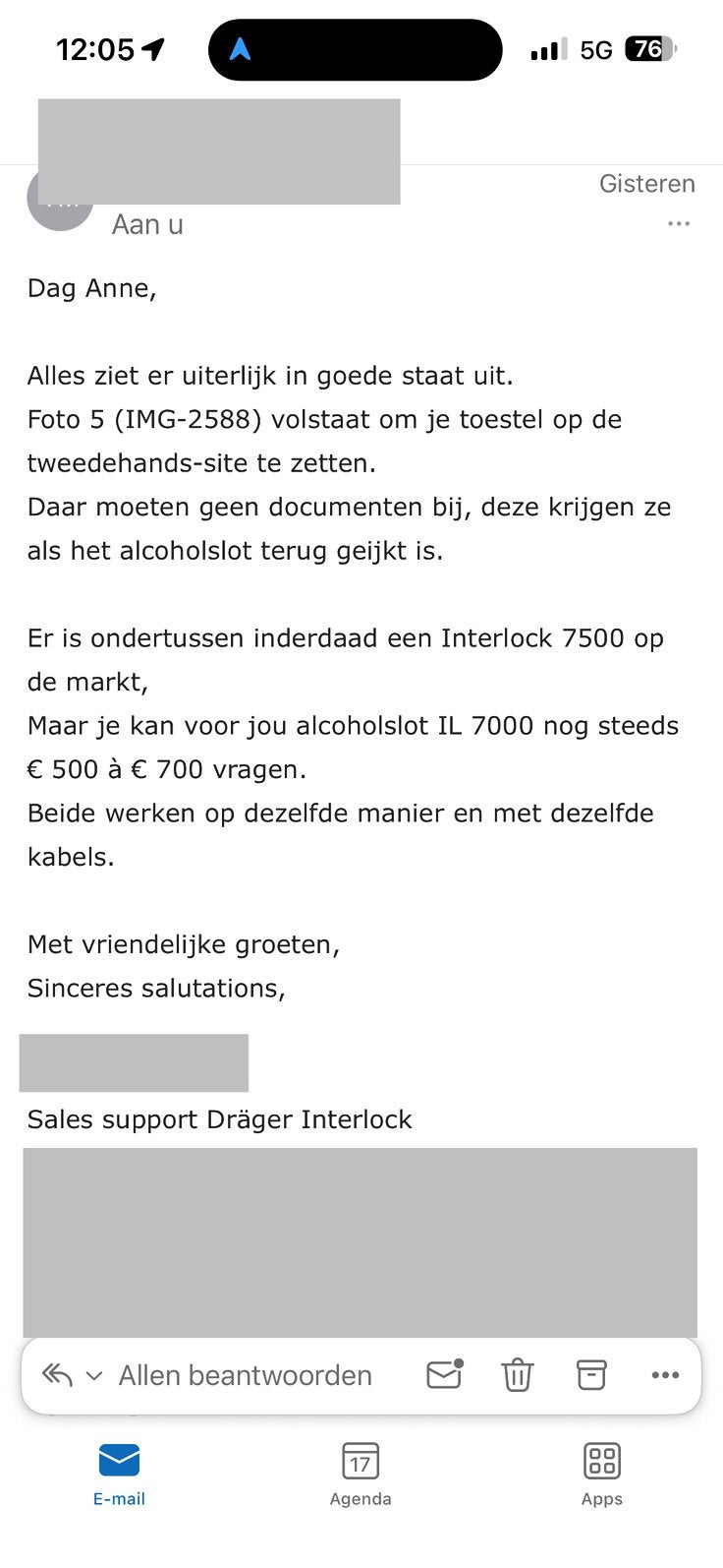 Alcoholslot Interlock 7000, Auto diversen, Ophalen of Verzenden, Gebruikt