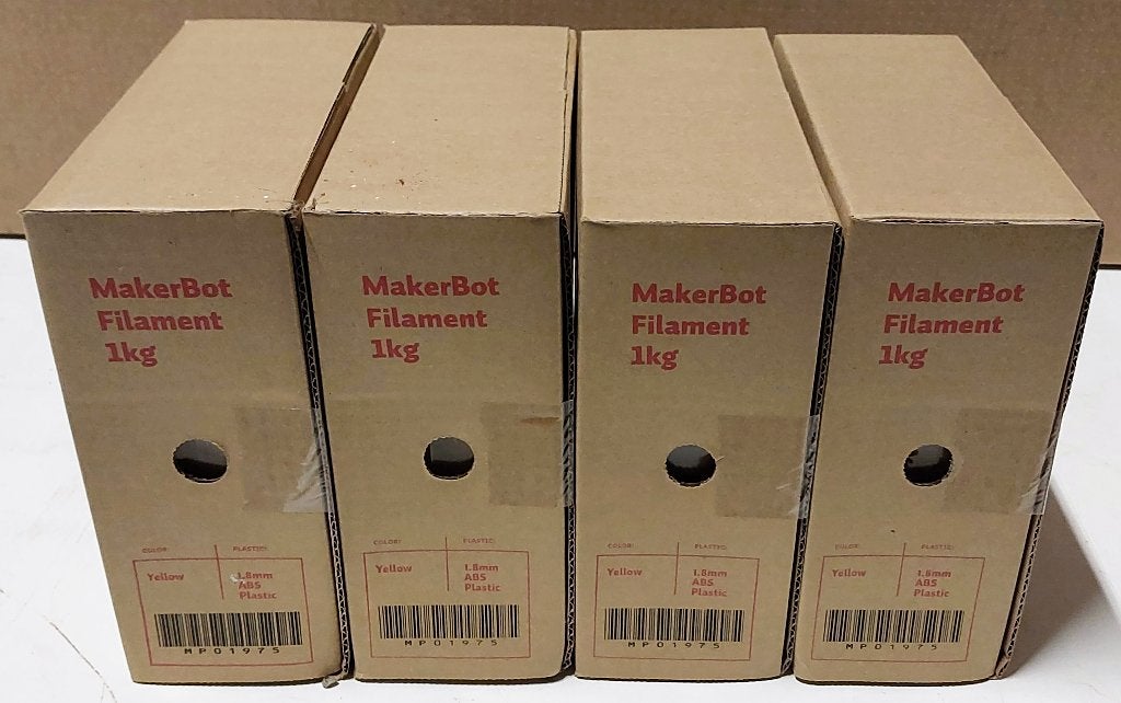 Makerbot ABS Yellow 3D print filament 4 x 1 Kg, Informatique & Logiciels, Enlèvement ou Envoi, Neuf, Bobines de filament