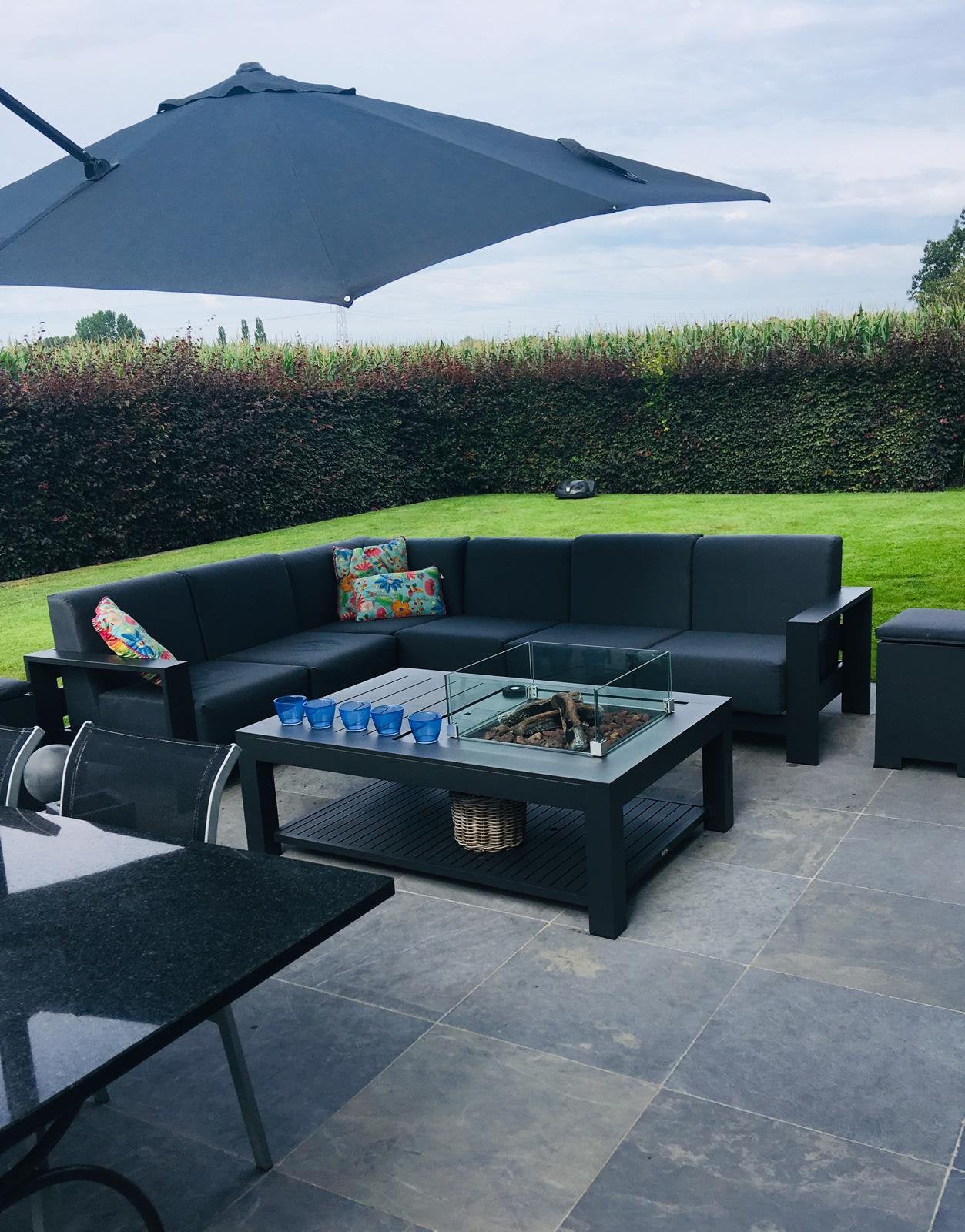 Hoeksalon ‘life’, Tuin en Terras, Ophalen, Gebruikt, Aluminium, Loungeset