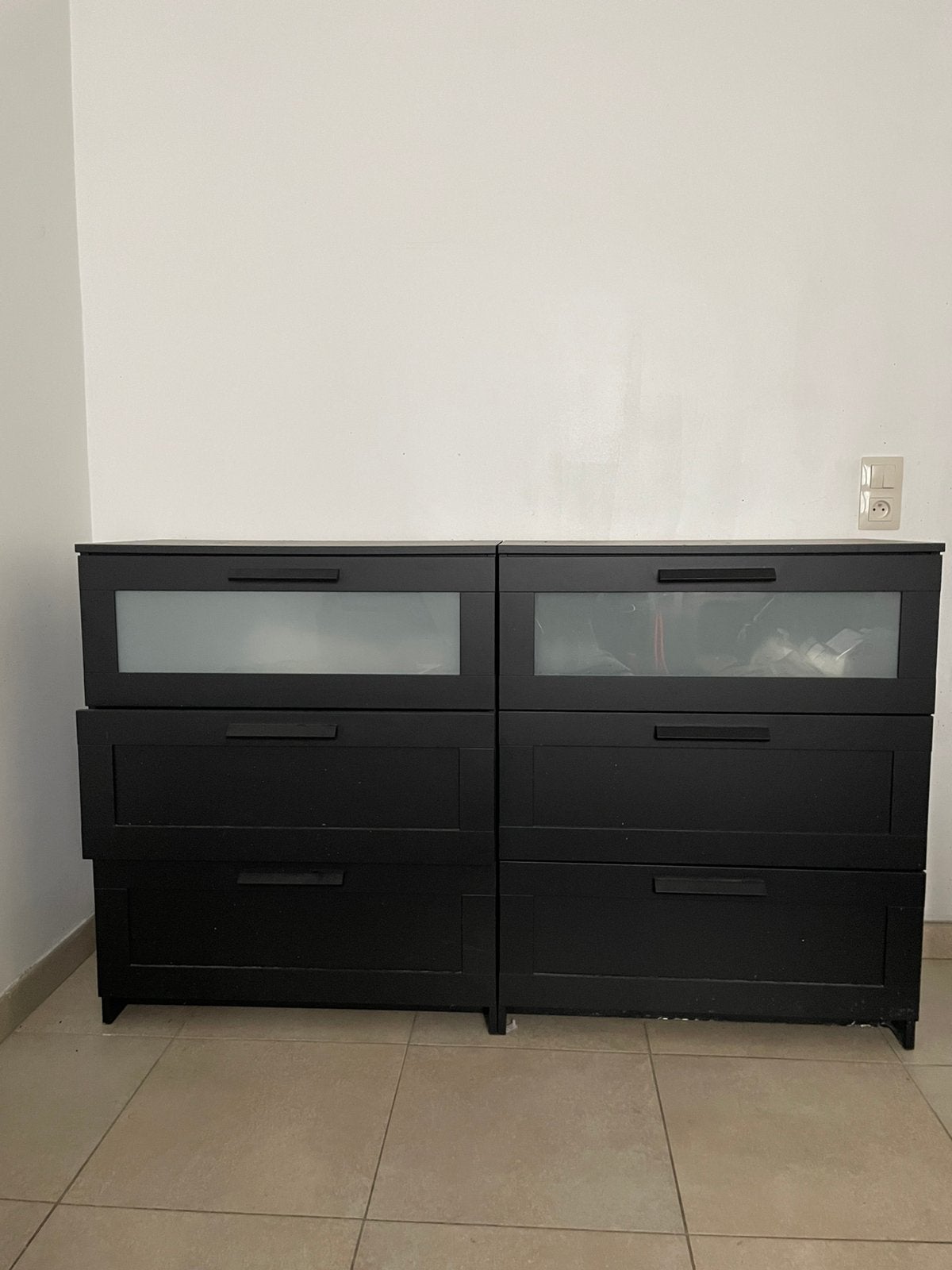 Commode 3 tiroirs BRIMNES, Enlèvement, Comme neuf, 25 à 50 cm, 50 à 100 cm