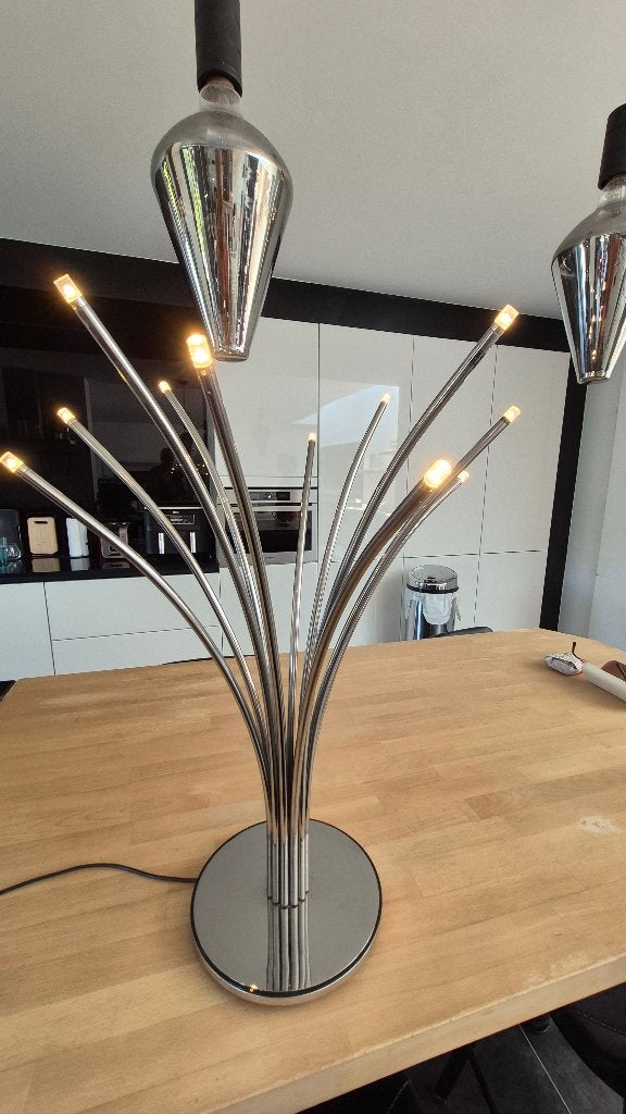 Dimbare chrome tafellamp LED, Dimbaar, Overige fittingen, IKEA, Metaal