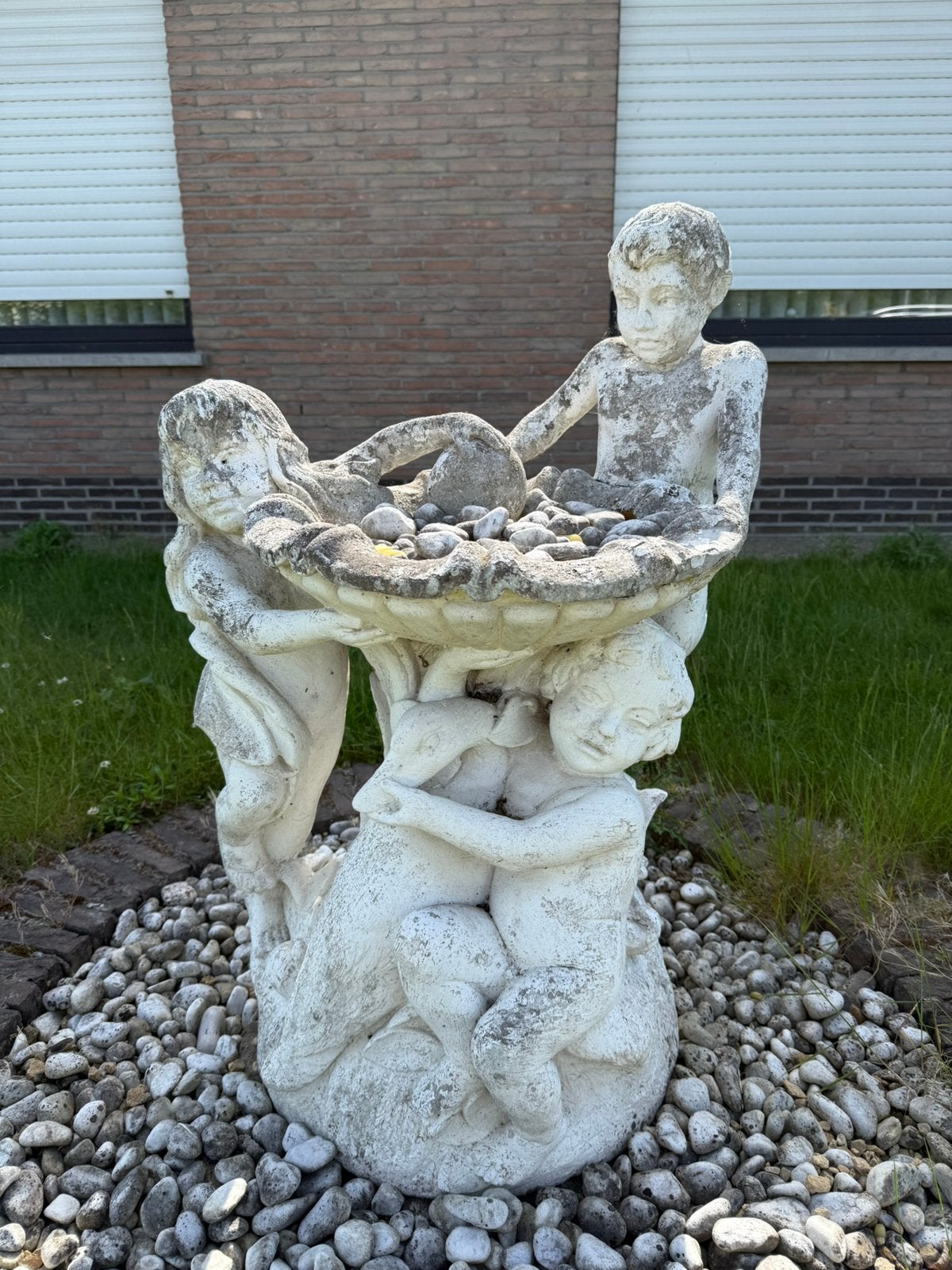 Tuinbeeld, Ophalen, Gebruikt, Beton, Engelenbeeld