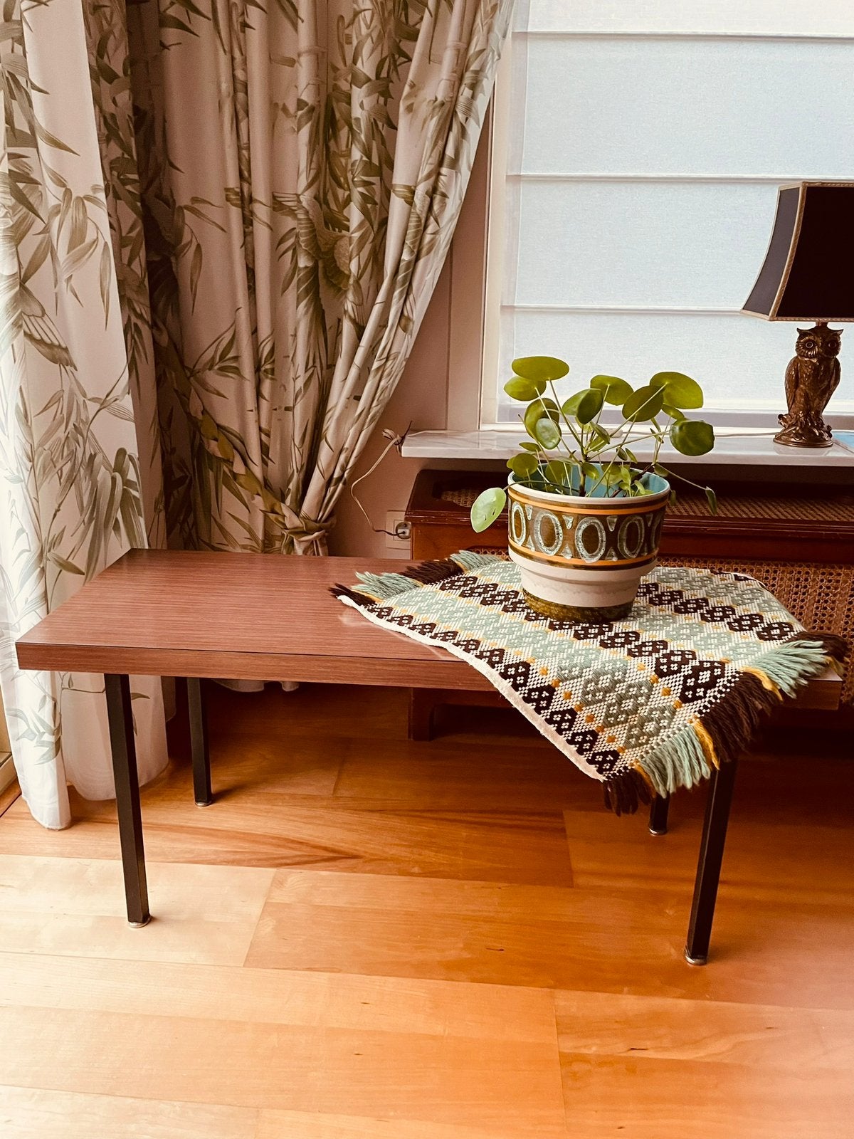 Vintage planten-, bijzet-, salontafel Meurop stijl, Ophalen, Zo goed als nieuw