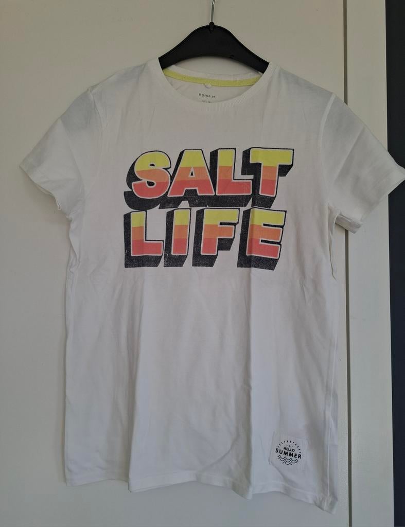 Wit T-shirt Name It maat 158 of 13 jaar, Ophalen of Verzenden, Zo goed als nieuw, Name it, Jongen