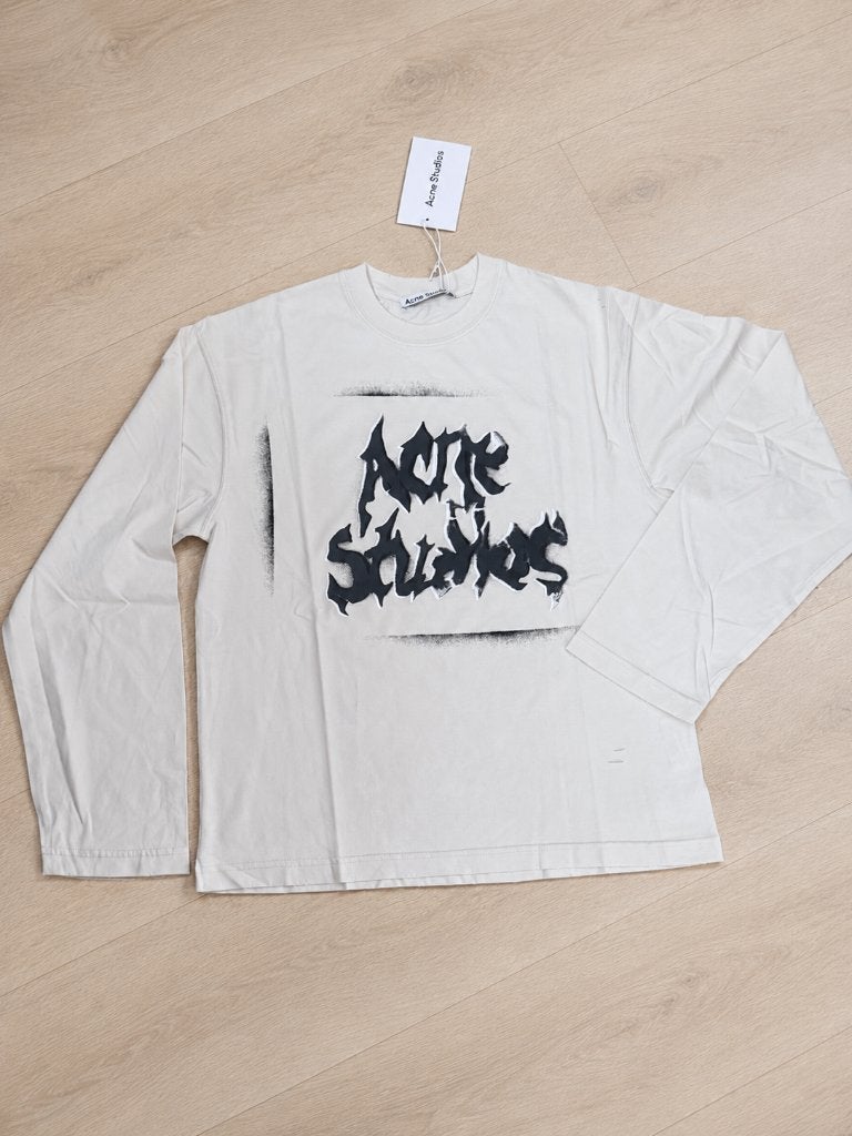 T-shirt à manches longues à imprimé graphique Acne Studios, Neuf, Acne Studios, Enlèvement ou Envoi, Blanc