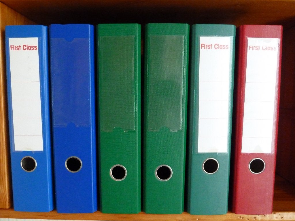 set van 6 ringmappen, Ophalen of Verzenden, Gebruikt