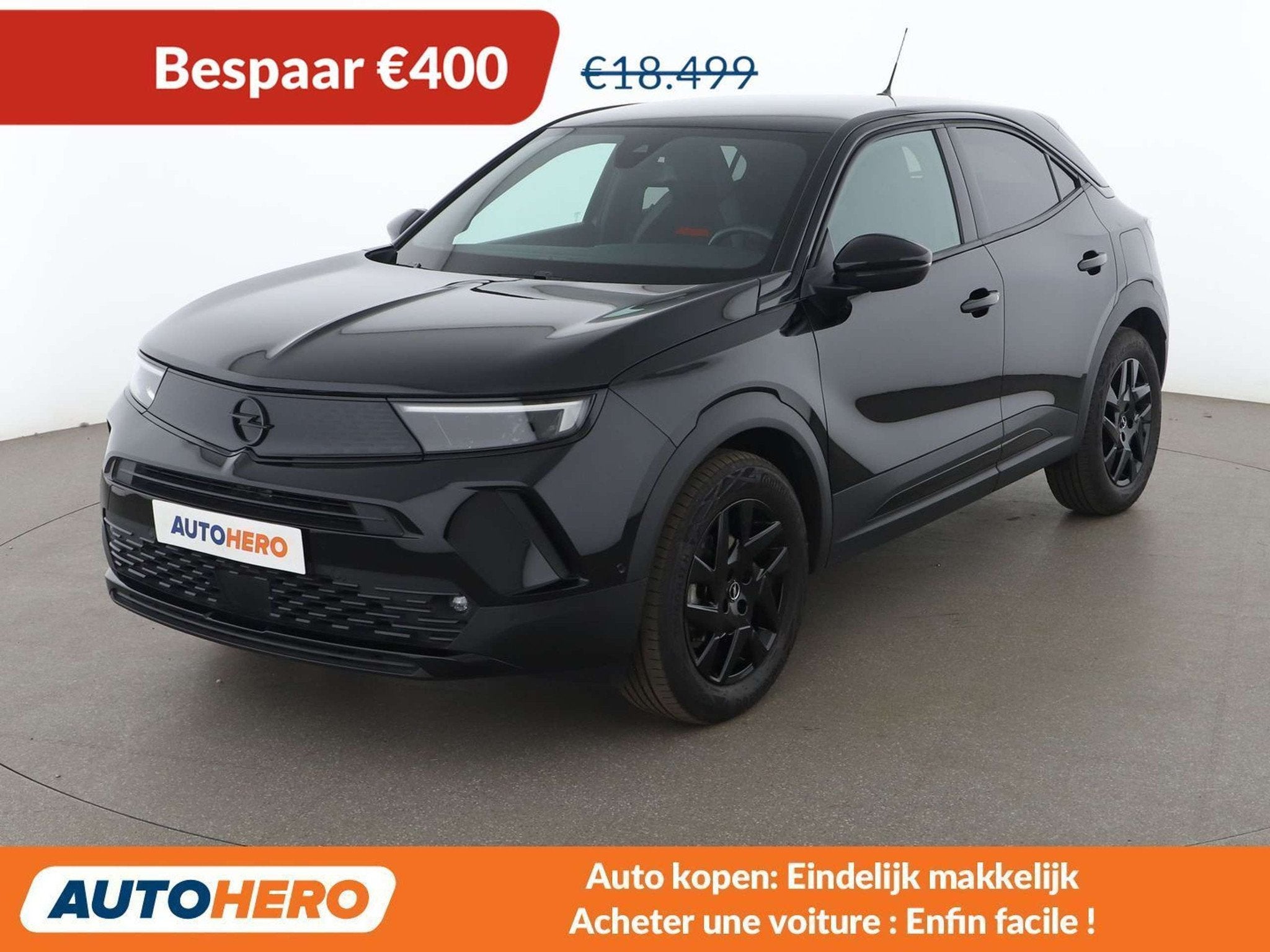 Opel Mokka 1.2 Turbo GS Line (bj 2022, automaat), Auto's, Gebruikt, 1199 cc, Zwart, 96 kW