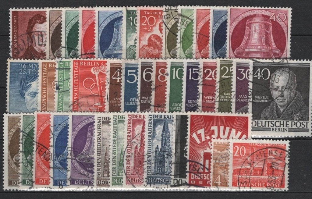 Berlijn 1951/1953 - jaargangen gstempeld, Ophalen of Verzenden, Overige periodes, Gestempeld