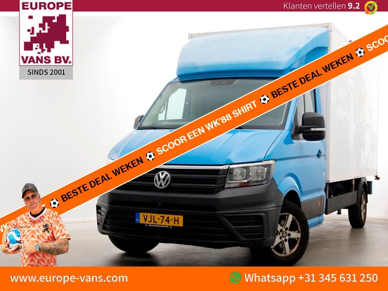 Volkswagen Crafter 35 2.0 TDI E6 Bakwagen met achterdeuren 2, Auto's, Parkeersensor, Blauw, Bedrijf, 277 g/km